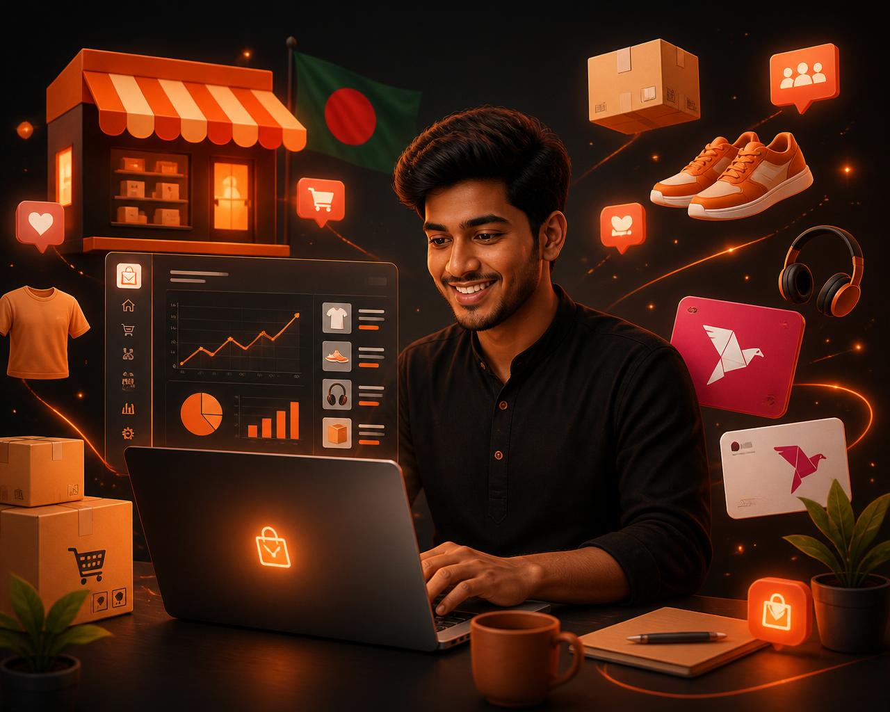 Web Easy — Bangladeshi entrepreneur using e-commerce dashboard